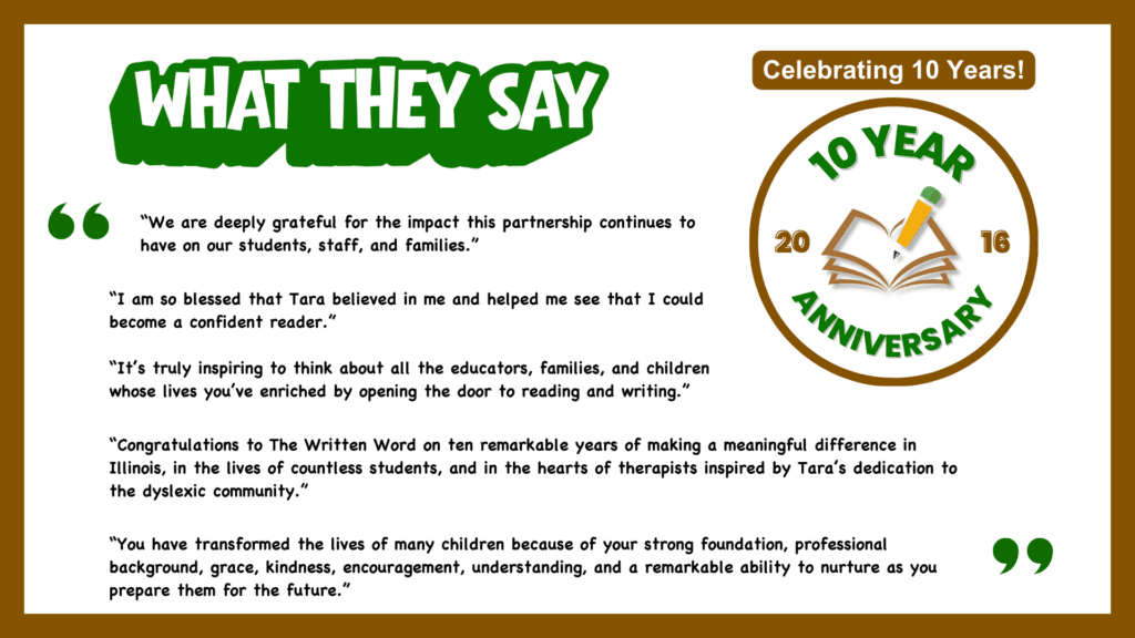 What they say - 10 Year - The Written Word