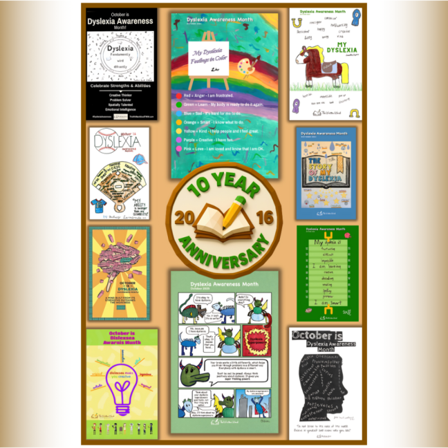 2026 Dyslexia Awareness Poster - 10 Year - The Written Word